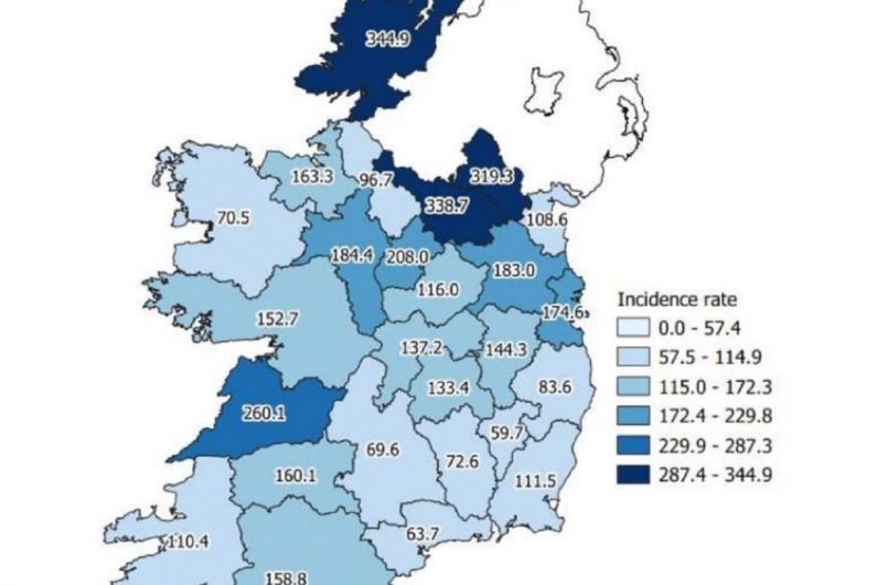 LATEST: Cavan's Covid incidence rate doubles over last two weeks