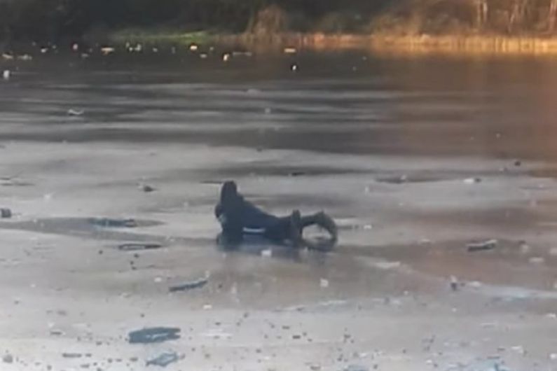 Warning after people venture onto frozen Monaghan lake