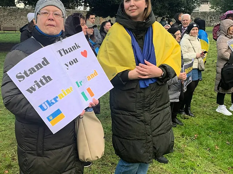 Emotional occasion as Ukrainians in Sligo mark anniversary of war