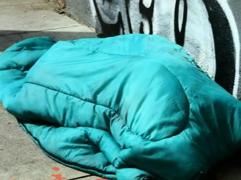 Homeless man sleeping in disused factory in Sligo