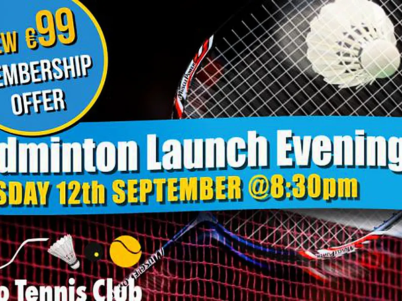 Free Badminton open night tonight at Sligo Tennis Club tonight