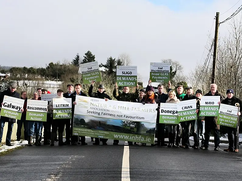 Farmers protesting over fodder scheme hand in letter for minister to department offices in  Leitrim