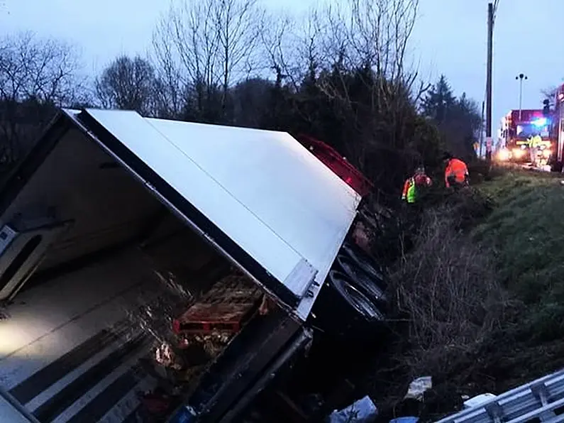 UPDATE:  Closed until around 2pm.  N4 temporarily closed later today to remove overturned truck