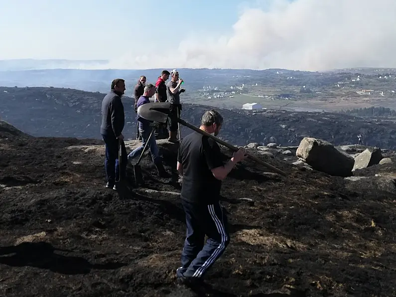 Fire services from the north west fight major Leitrim blaze