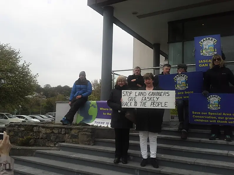 Easkey group stage protest outside Sligo County Hall