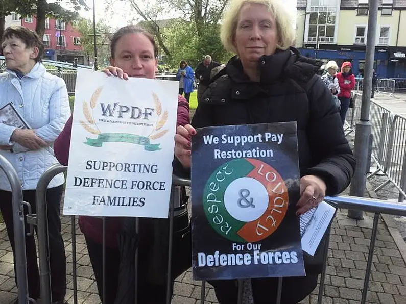 WPDF members make their point at Taoiseach's visit to Sligo