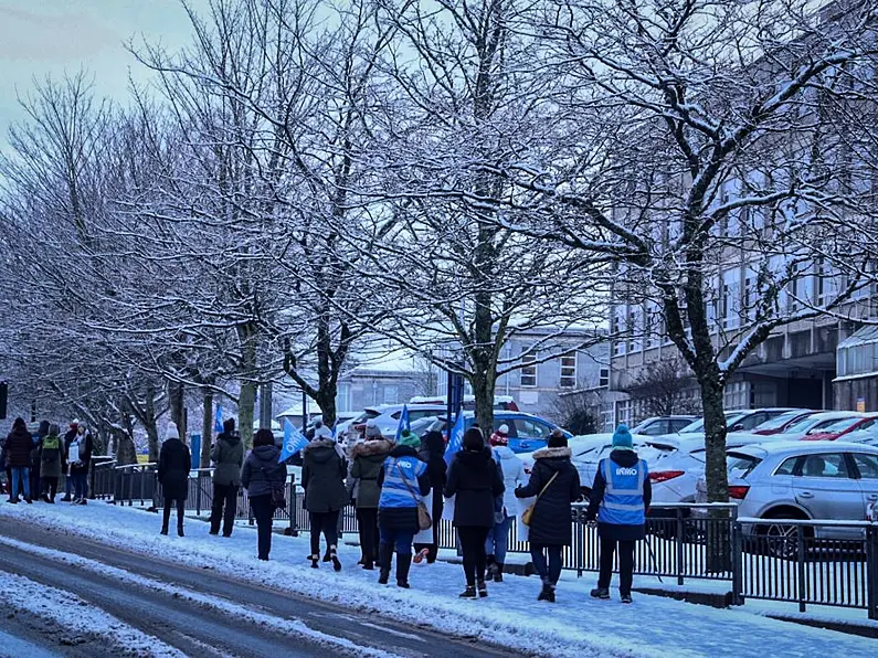 Over 3000 nurses and midwives across the north west region on strike today