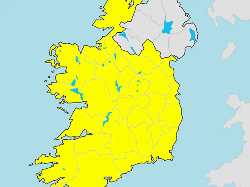 National weather warning in affect from tonight