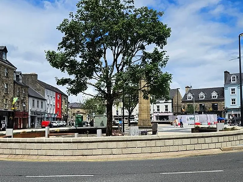 Mixed views over new-look pedestrianised Diamond in Donegal Town