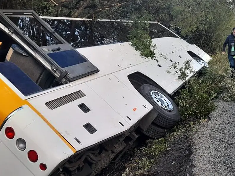 No serious injuries reported as bus goes off road in Roscommon