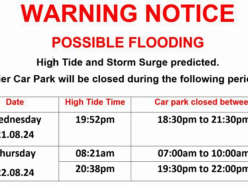 Donegal Town Pier carpark to close due to flood risks