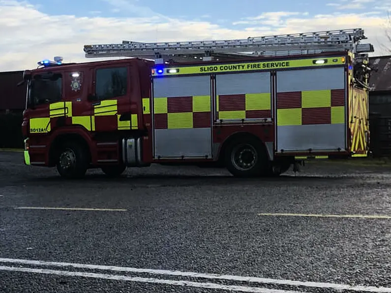 Fire services attending the scene of RTC close to Strandhill