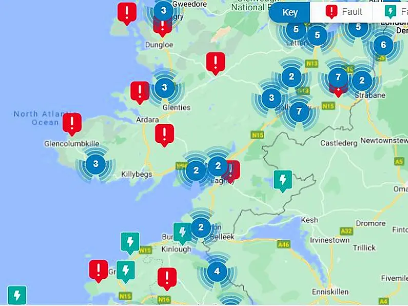 Almost 2,000 premises without power in Donegal Town