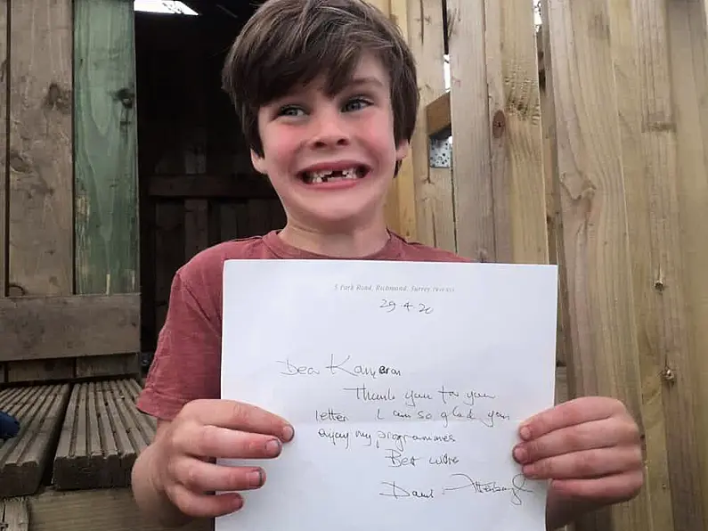 Leitrim schoolboy receives letter from David Attenborough