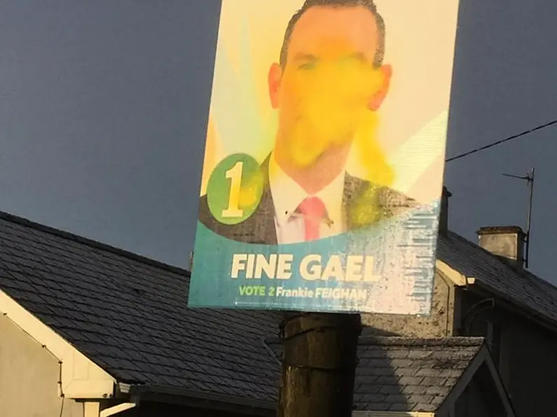 General Election candidate posters vandalised