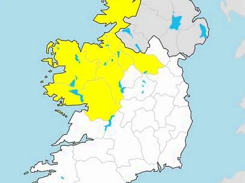 Yellow weather warning issued for north west