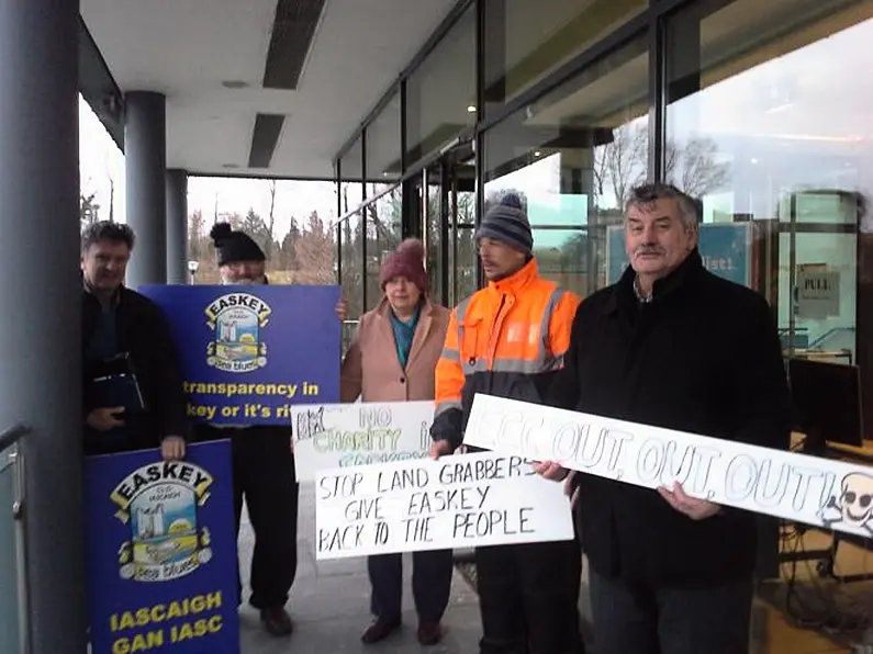 Easkey residents protest again outside council offices