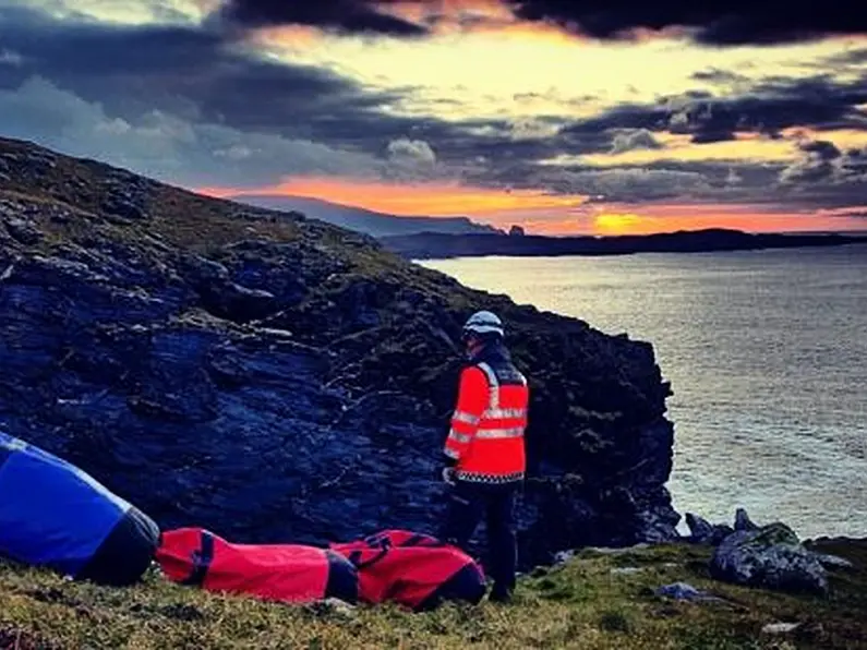 Dog rescued after falling off cliff in Donegal