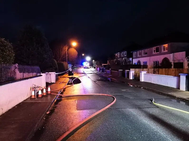 Cleanup crew on site of Larkhill Road fire