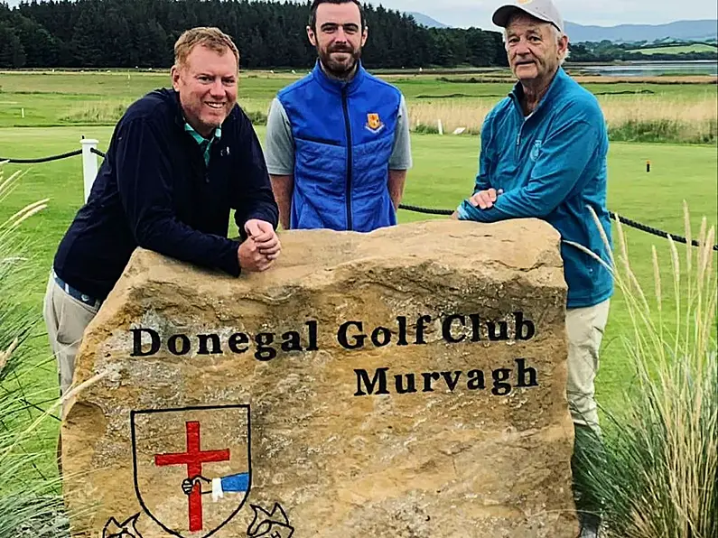 Bill Murray tees off at Murvagh Golf Club