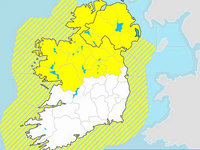 Weather warning in place until midnight