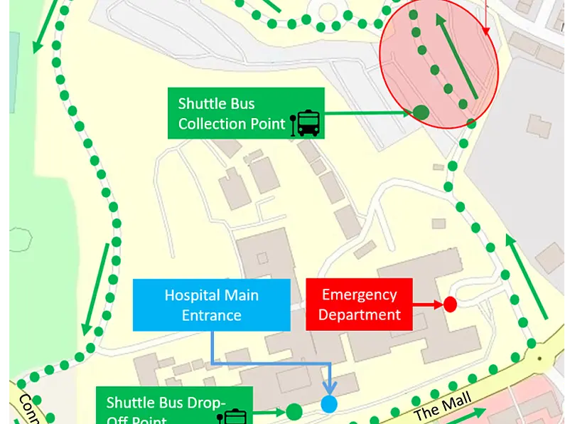 Sligo University Hospital to change its traffic flow