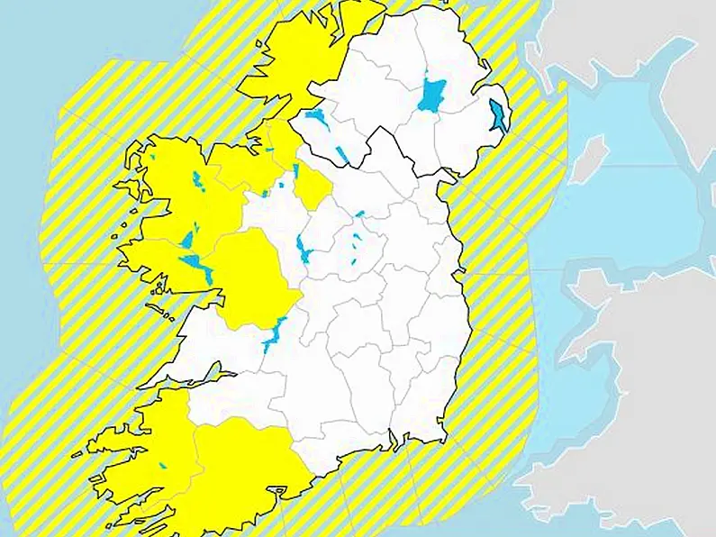 Weather warning in place until 3am Saturday