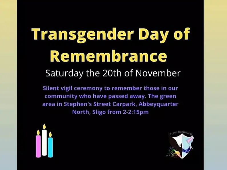 Silent vigil in Sligo today marking Transgender Day of Remembrance