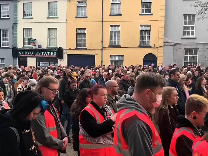 VIDEO: Hundreds attend vigil at Sligo Town Hall