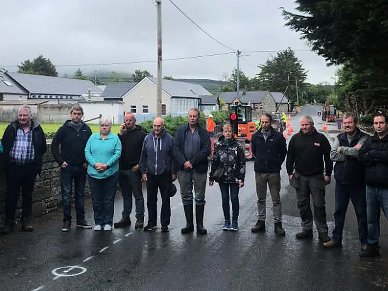 Protest underway over ongoing works in Grange