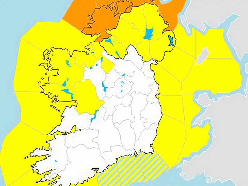 Orange Weather warning issued for Co. Donegal