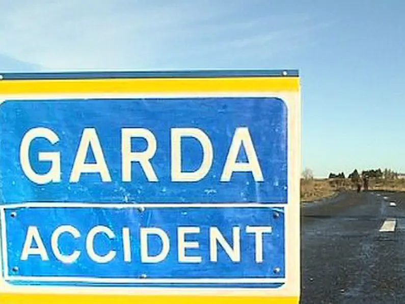 Emergency services attending the scene of a road traffic collision close to Enniscrone