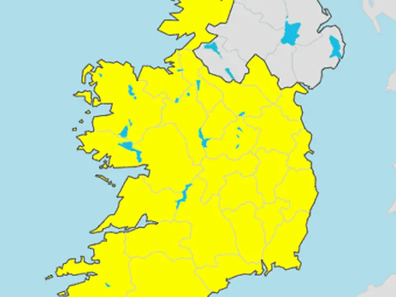 Met Éireann issues status yellow warning for rain for local region