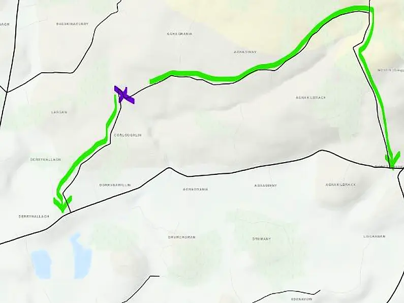 Road closed in County Leitrim due to landslide