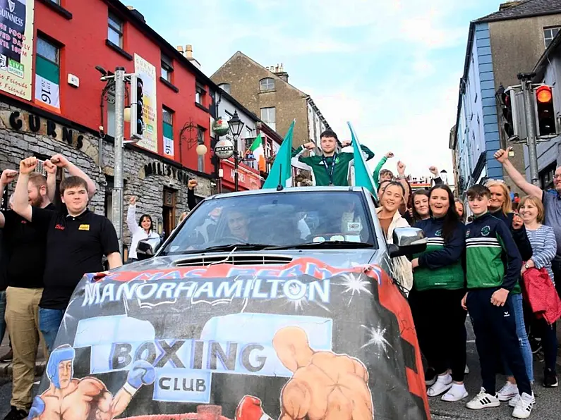 Dean Clancy gets 'Olympic' welcome home in Manorhamilton