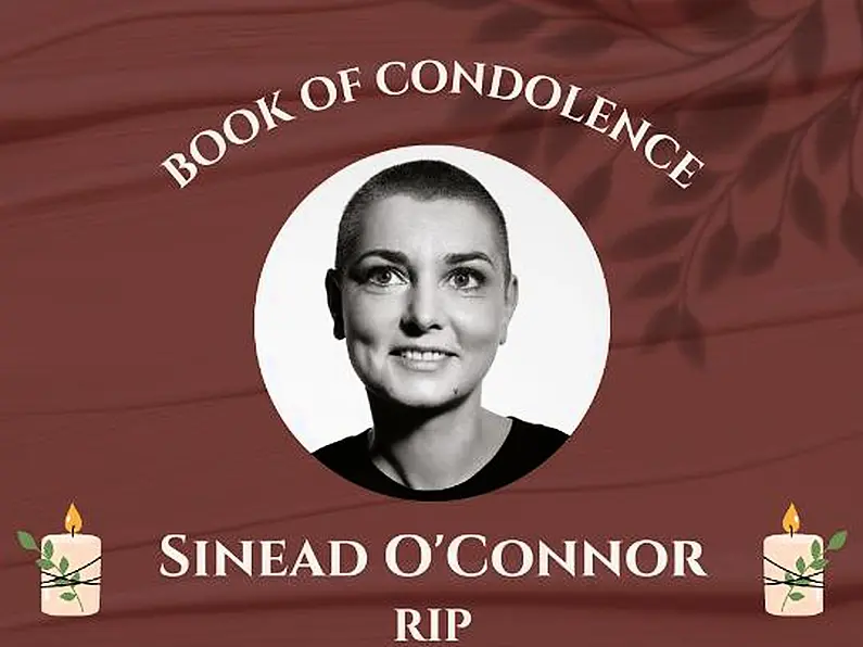 Book of Condolence being opened in Sligo for Sinéad O'Connor