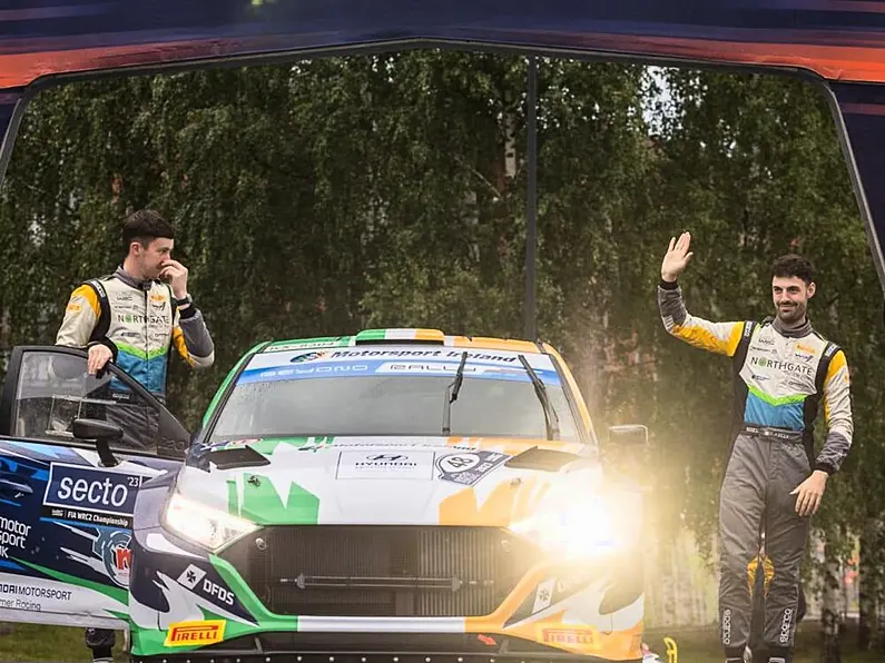 Donegal's Eamonn Kelly competes in Rally Finland