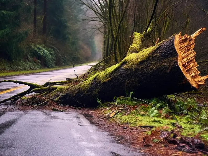 Debris blocking a number of roads across the region