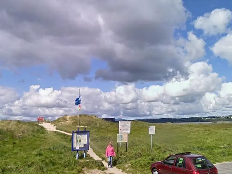 Beach accessible wheelchair being launched at Murvagh beach