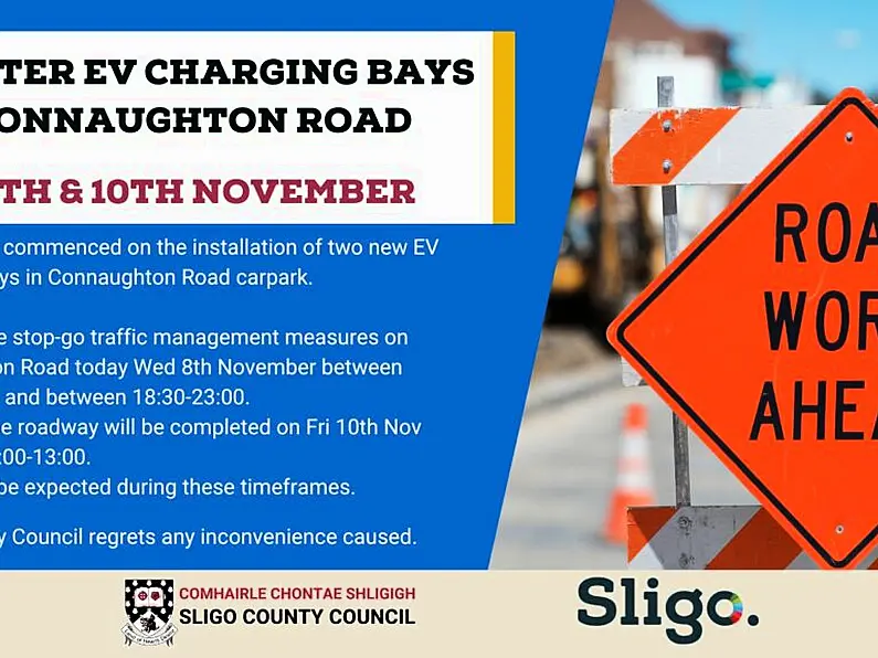 Charging bays for electric vehicles to be installed on Connaughton Road this week