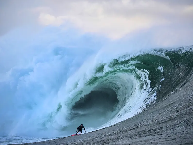 Bundoran surfer Conor Maguire rides mammoth wave off Mullaghmore