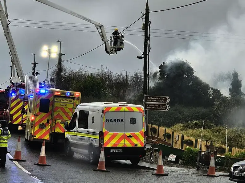 Emergency services attending Ballisodare fire