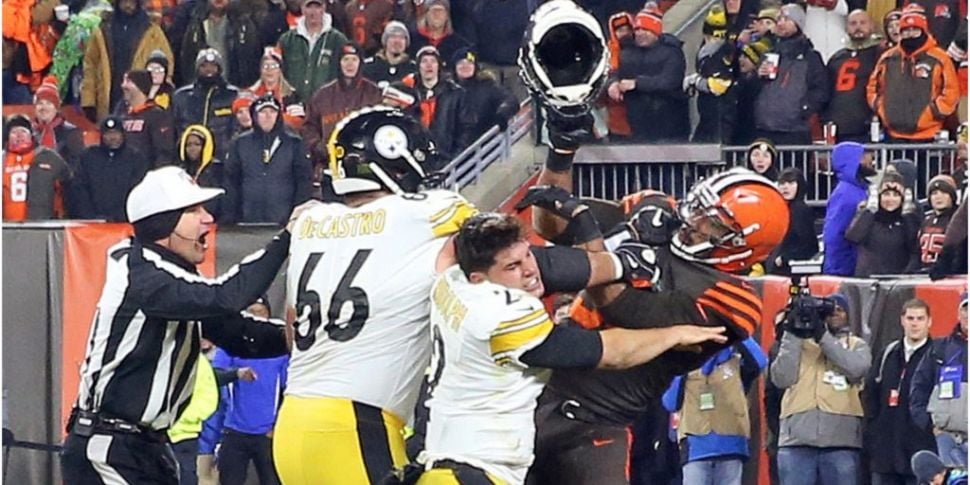 Browns, Steelers conclude NFL's Thursday night game with brawl 