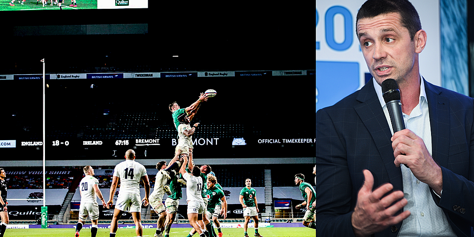 Alan Quinlan on Ireland's line...