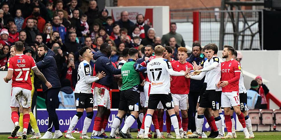 WATCH: Chaos erupts after full...