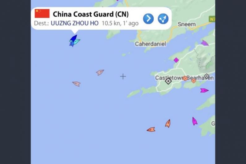 Reports of Chinese coastguard vessel spotted off Kerry coast