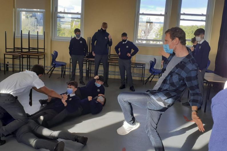 Michael Fassbender gives students at his former Killarney school acting tips