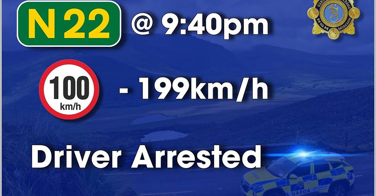Driver arrested after being caught driving almost double speed limit in ...