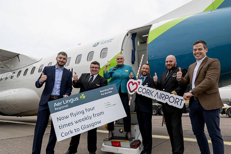 Cork Airport begins new four-times weekly service to Glasgow