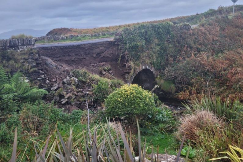 South Kerry road closed following weather-related damage